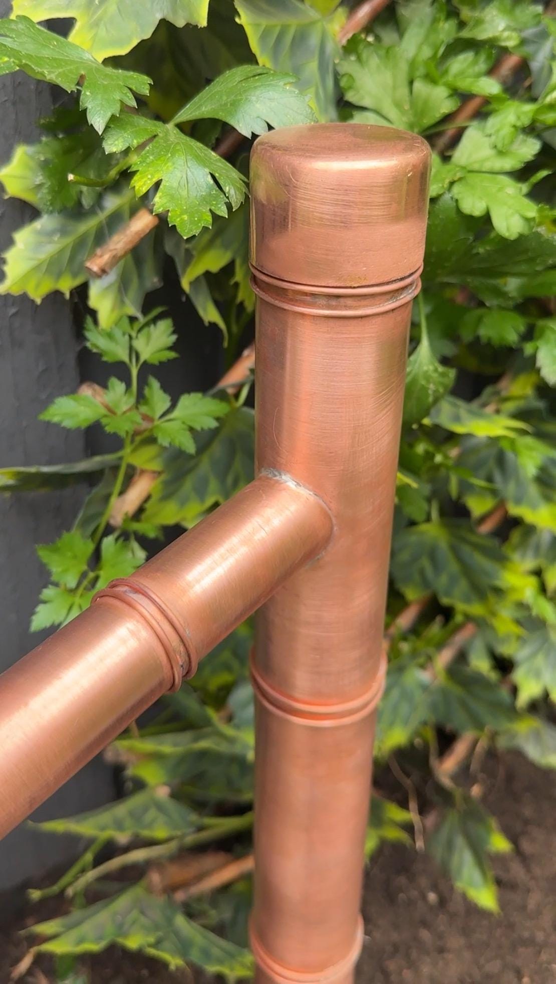 50cm Handmade Copper Japanese Water Spout (Sozu Style) – Fully Assembled Zen Garden Fountain Feature - Built to Last