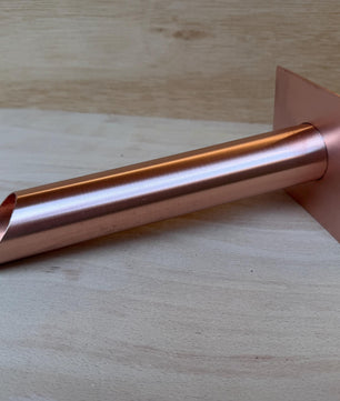 Set of 3 35mm Copper Water Spouts - 230mm - installed garden feature