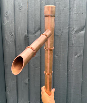 50cm Copper Japanese Sozu Water Feature - garden installation
