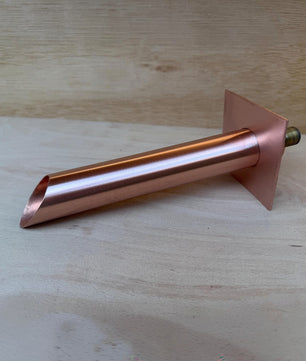 35mm Copper Water Spout with Wall Plate - 230mm - product view