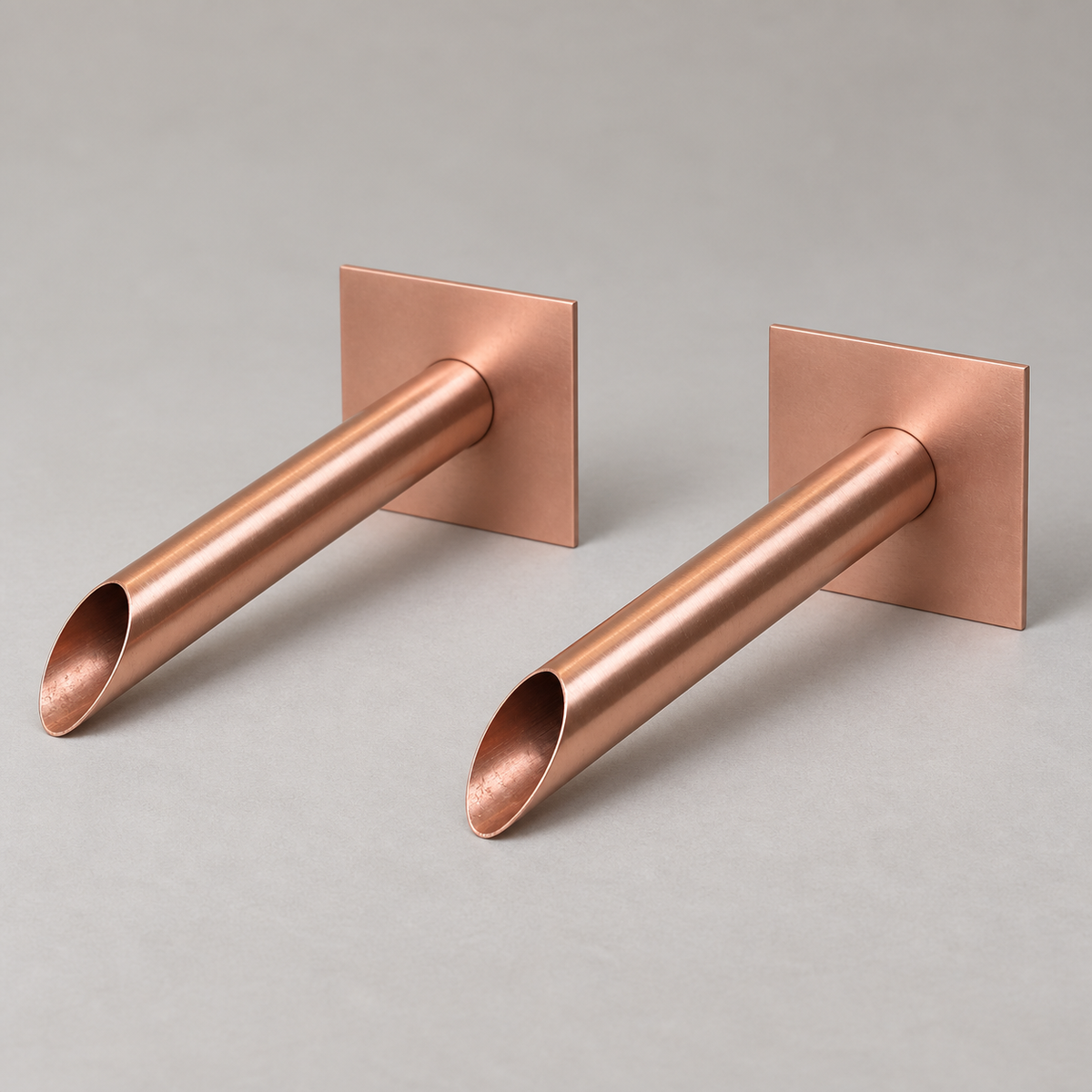 Set of 2 22mm Copper Water Spouts - 200mm - product view