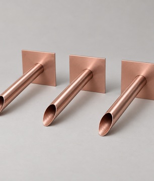 Set of 3 22mm Copper Water Spouts - 200mm - product view