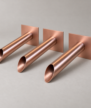 Set of 3 28mm Copper Water Spouts - 230mm - product view