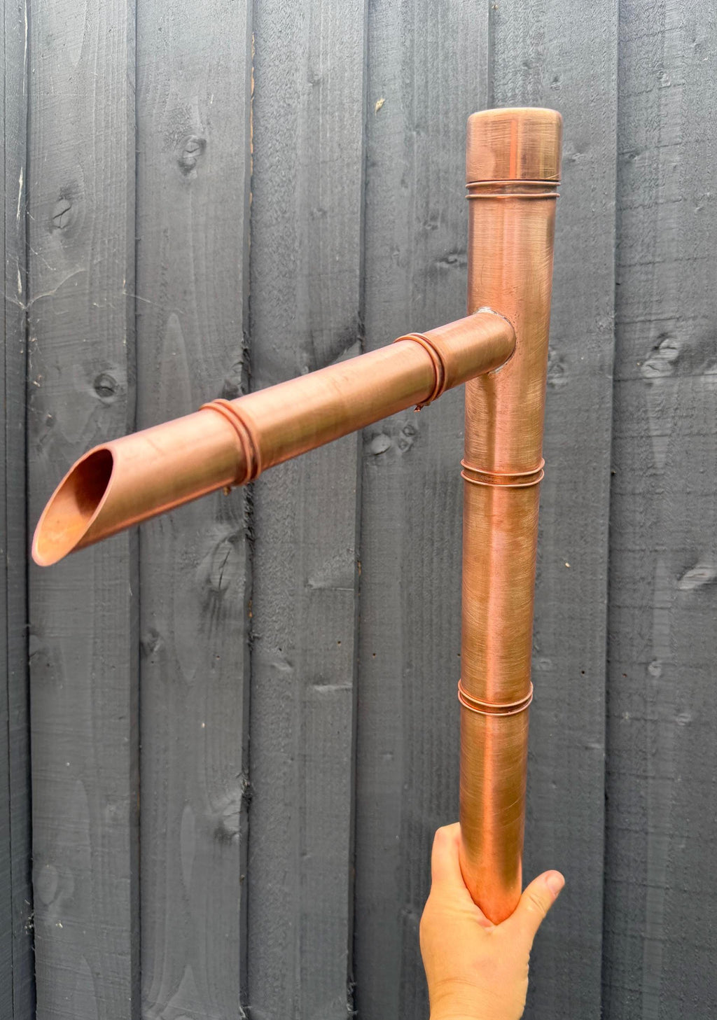 50cm Handmade Copper Japanese Water Spout (Sozu Style) – Fully Assembled Zen Garden Fountain Feature - Built to Last