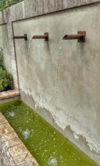 Three 35mm copper pond and fountain spouts