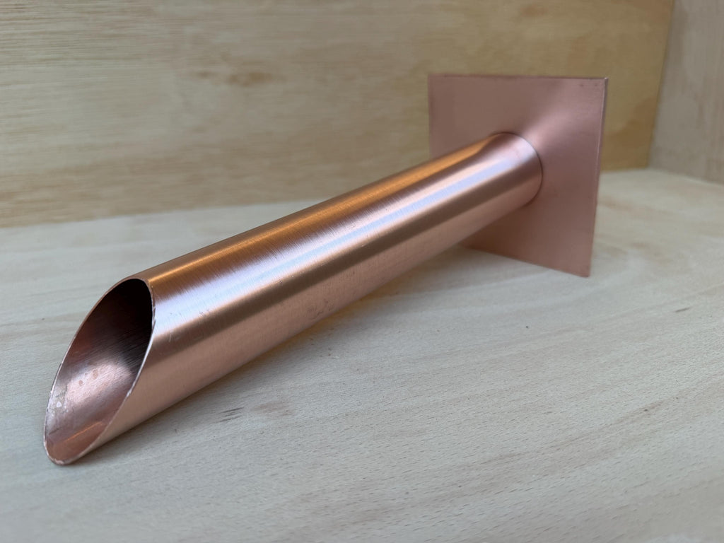 Handmade 42mm copper water feature sleeve with 240mm projection