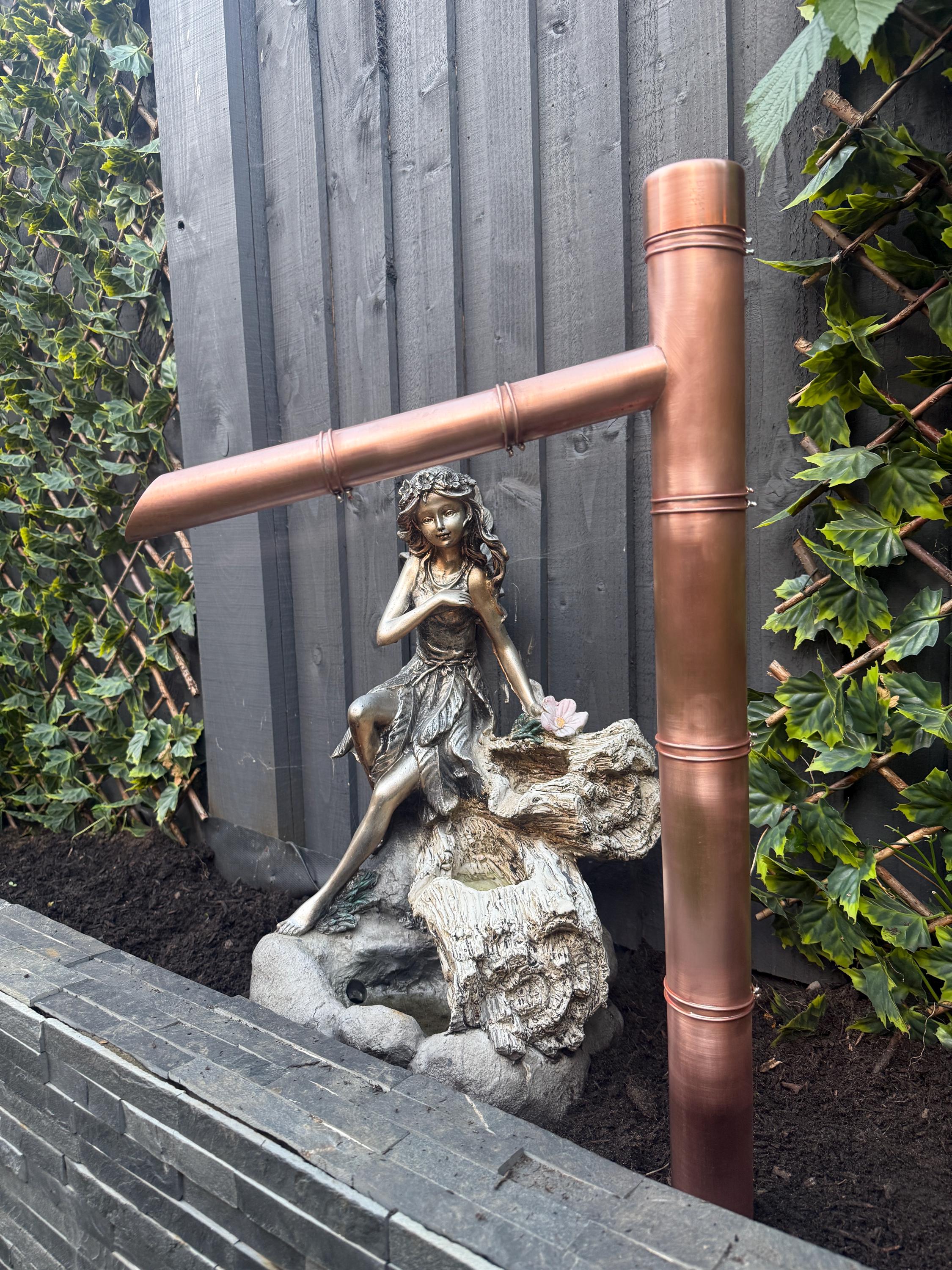70cm Handmade Copper Japanese Water Spout (Sozu Style) – Fully Assembled Zen Garden Fountain Feature - Built to Last