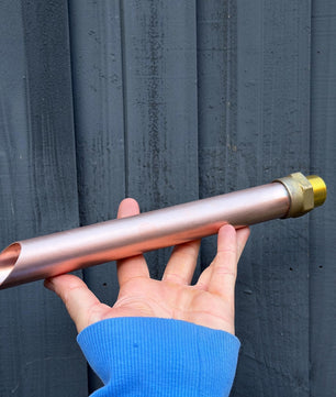 28mm Copper Water Spout with Wall Plate - 230mm - product view