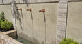 Set of 3 Copper Water Spouts with Wall Plates – 35mm Handmade Garden Fountain Spouts, 230mm Projection, Multi Spout Feature