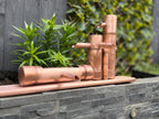 Handmade copper Japanese water feature for garden landscaping