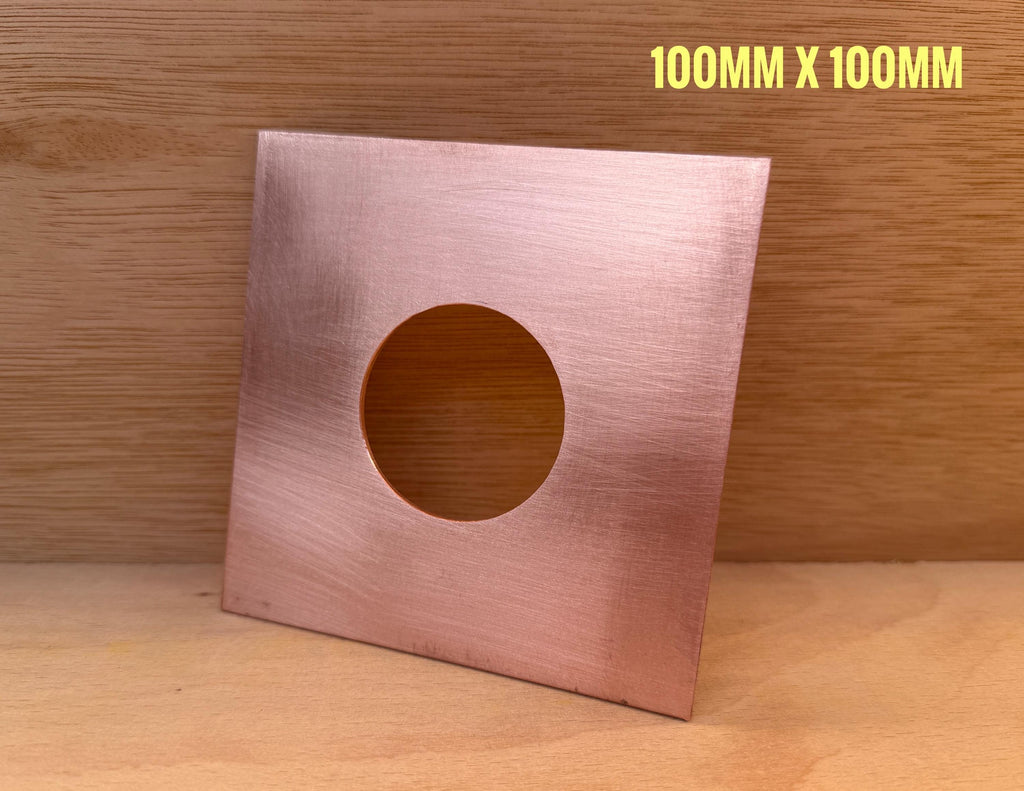 42mm Copper Water Spout Sleeve for Existing Pond Pipe | Zen Garden Water Feature | Wall Mounted Fountain | 240mm Projection & Wall Plate