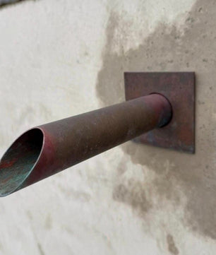 28mm Copper Water Spout with Wall Plate - 230mm - product view