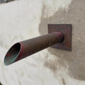 Handmade 28mm copper water spout with wall plate