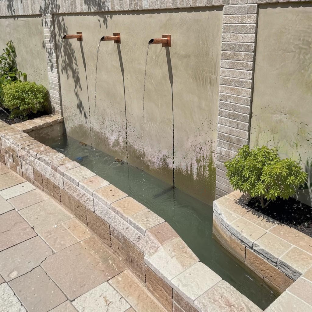 35mm copper water spout for a garden pond or fountain