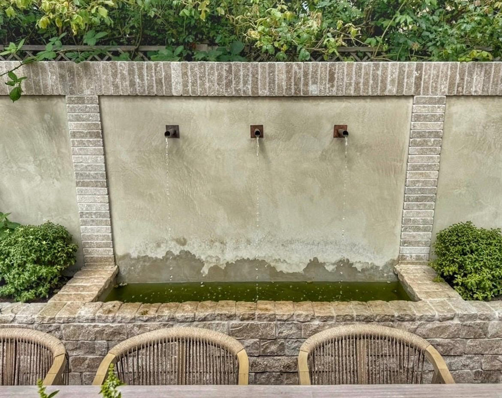 Handmade copper multi-spout water feature set