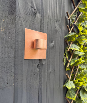 Handmade Copper Wall Tea Light Holder - close-up