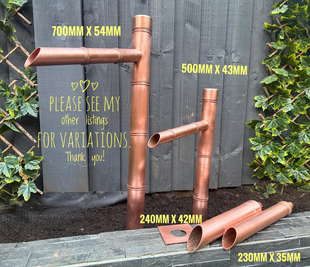 70cm Handmade Copper Japanese Water Spout (Sozu Style) – Fully Assembled Zen Garden Fountain Feature - Built to Last