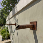 Handmade 35mm copper water spout with wall plate