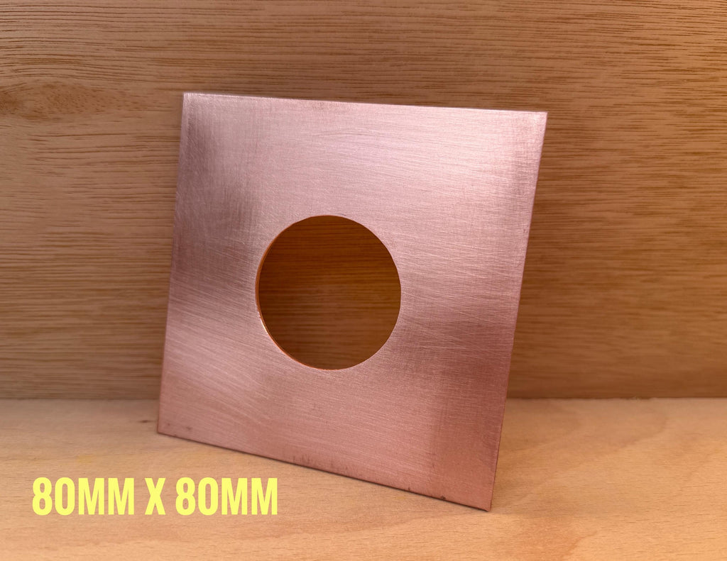 35mm Handmade Copper Water Spout , Zen Garden / Pond Feature , Wall Mounted Fountain , 230mm Projection, with Wall Plate – Single Spout