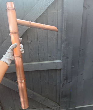 70cm Copper Japanese Sozu Water Feature - close-up