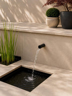 Handmade copper sleeve spout with wall plate