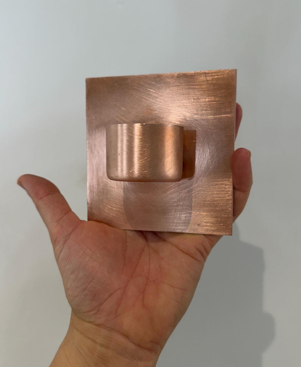 Handcrafted Copper Tea Light Holder | Wall Mounted Garden Candle Holder | Outdoor Copper Decor