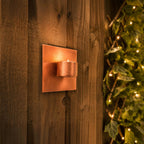 Copper tea light holder for garden and patio decor