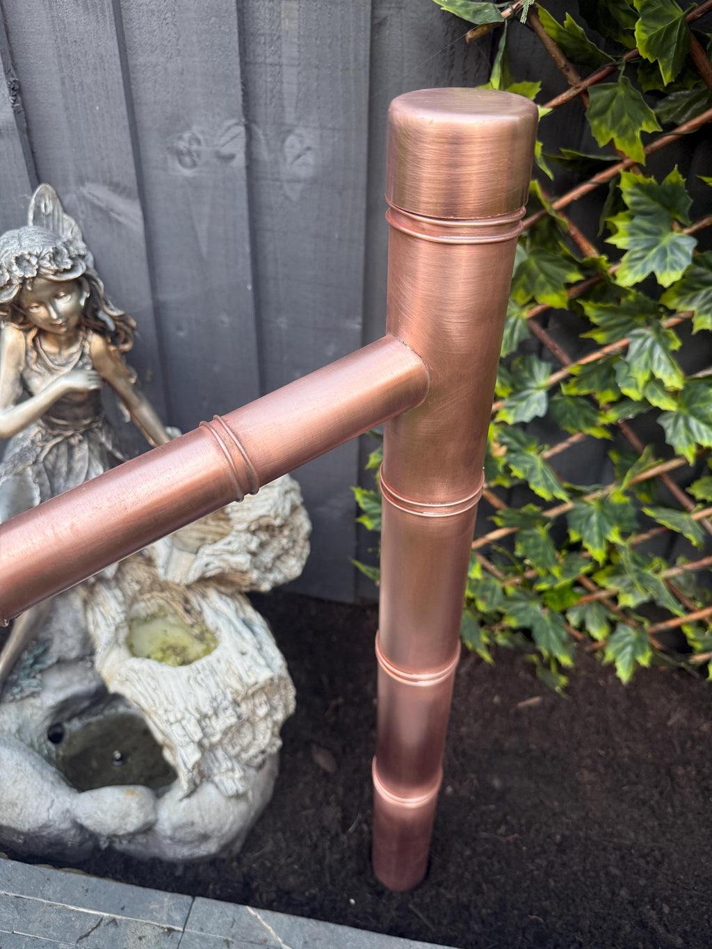 70cm Handmade Copper Japanese Water Spout (Sozu Style) – Fully Assembled Zen Garden Fountain Feature - Built to Last