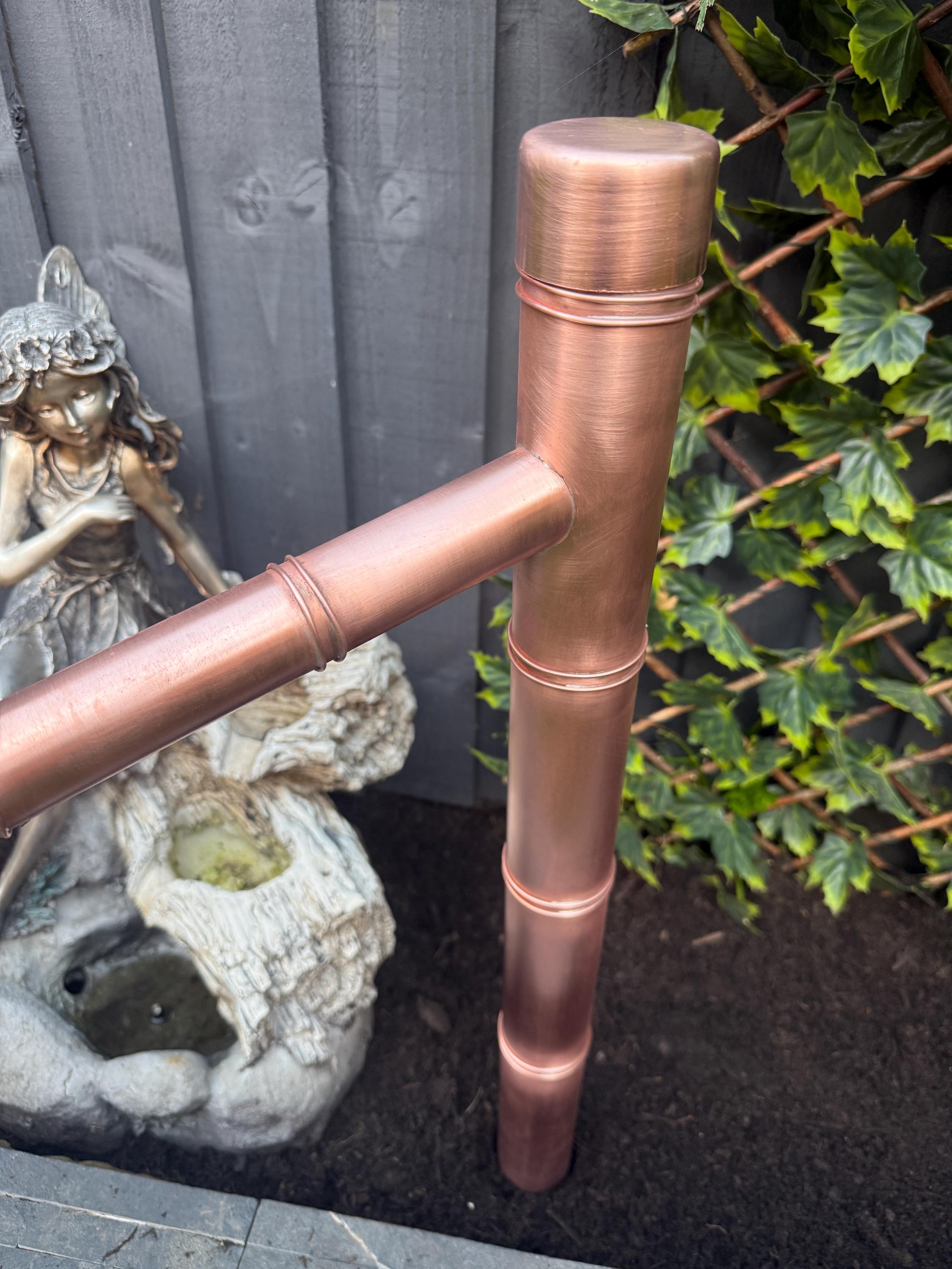 70cm Handmade Copper Japanese Water Spout (Sozu Style) – Fully Assembled Zen Garden Fountain Feature - Built to Last