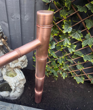 70cm Copper Japanese Sozu Water Feature - side view