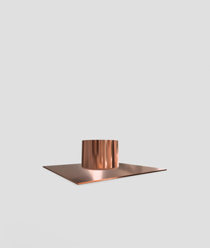 Handmade Copper Tea Light Holder - Freestanding - side view