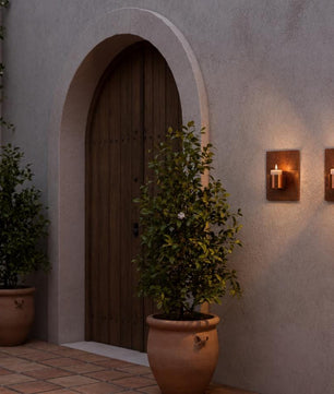Set of 3 Copper Wall-Mounted Tea Light Holders - copper finish detail