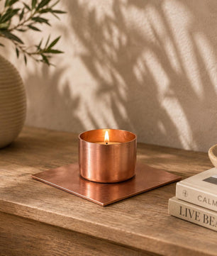 Handmade Copper Tea Light Holder - Freestanding - product view