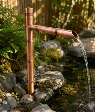 60cm Copper Japanese Sozu Water Feature - product view