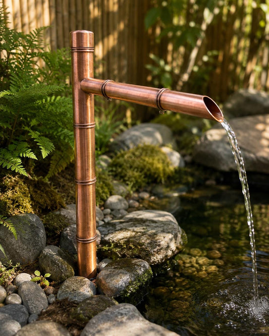 60cm Copper Japanese Sozu Water Feature - product view