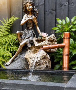 30cm Copper Japanese Sozu Water Feature - product view