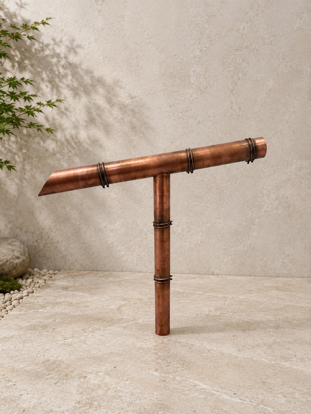Japanese style copper tee spout product display