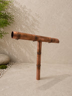 Rear view of Japanese style copper tee spout