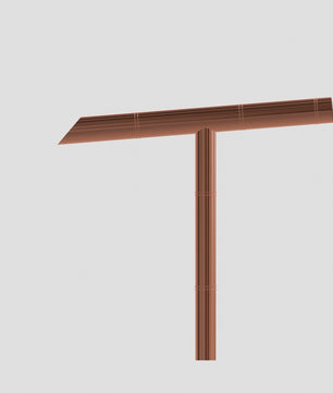 Japanese-Style Copper Tee Water Spout - garden installation