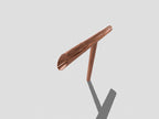 Close angled render showing outlet of Japanese style copper tee spout