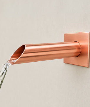 Custom 42mm Copper Water Spout - Made to Measure - side view