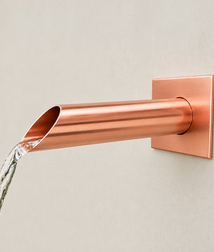 Custom 42mm Copper Water Spout - Made to Measure - handmade construction detail